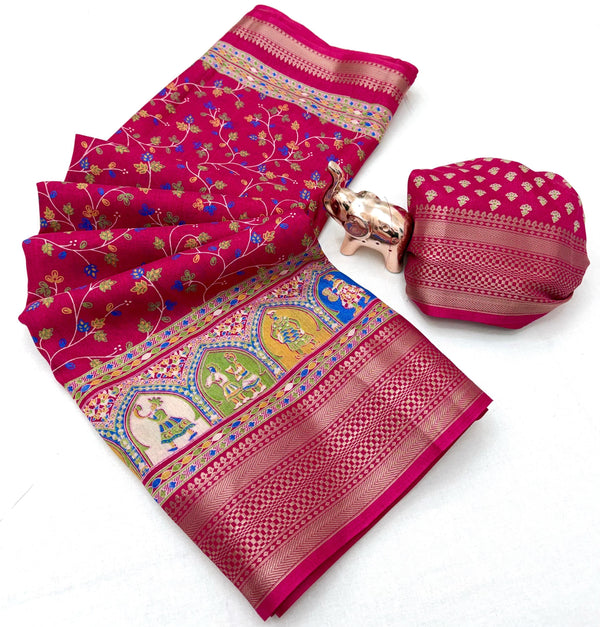 Kashmiri print Saree