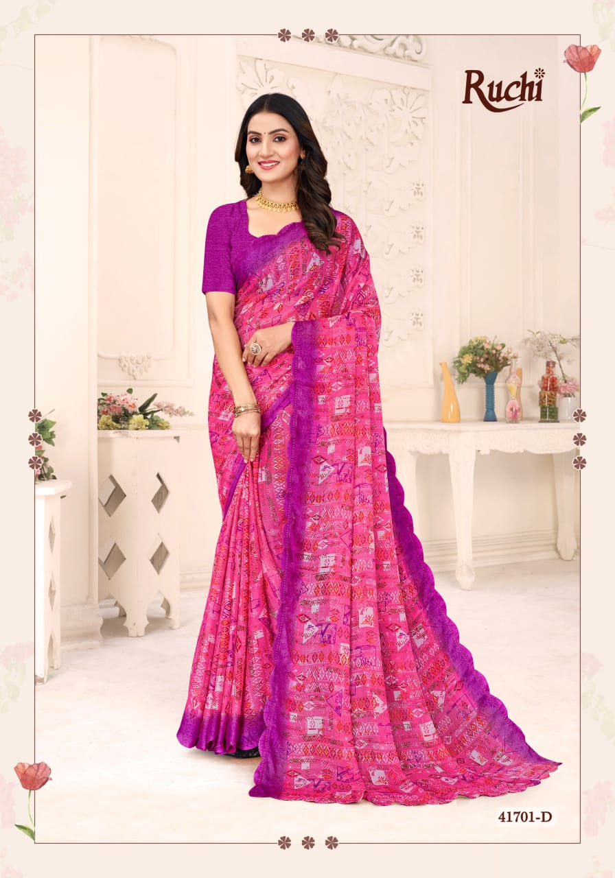 Ruchi Sarees Vibrant Printed Designer Saree Collection – Elegant Traditional Wear