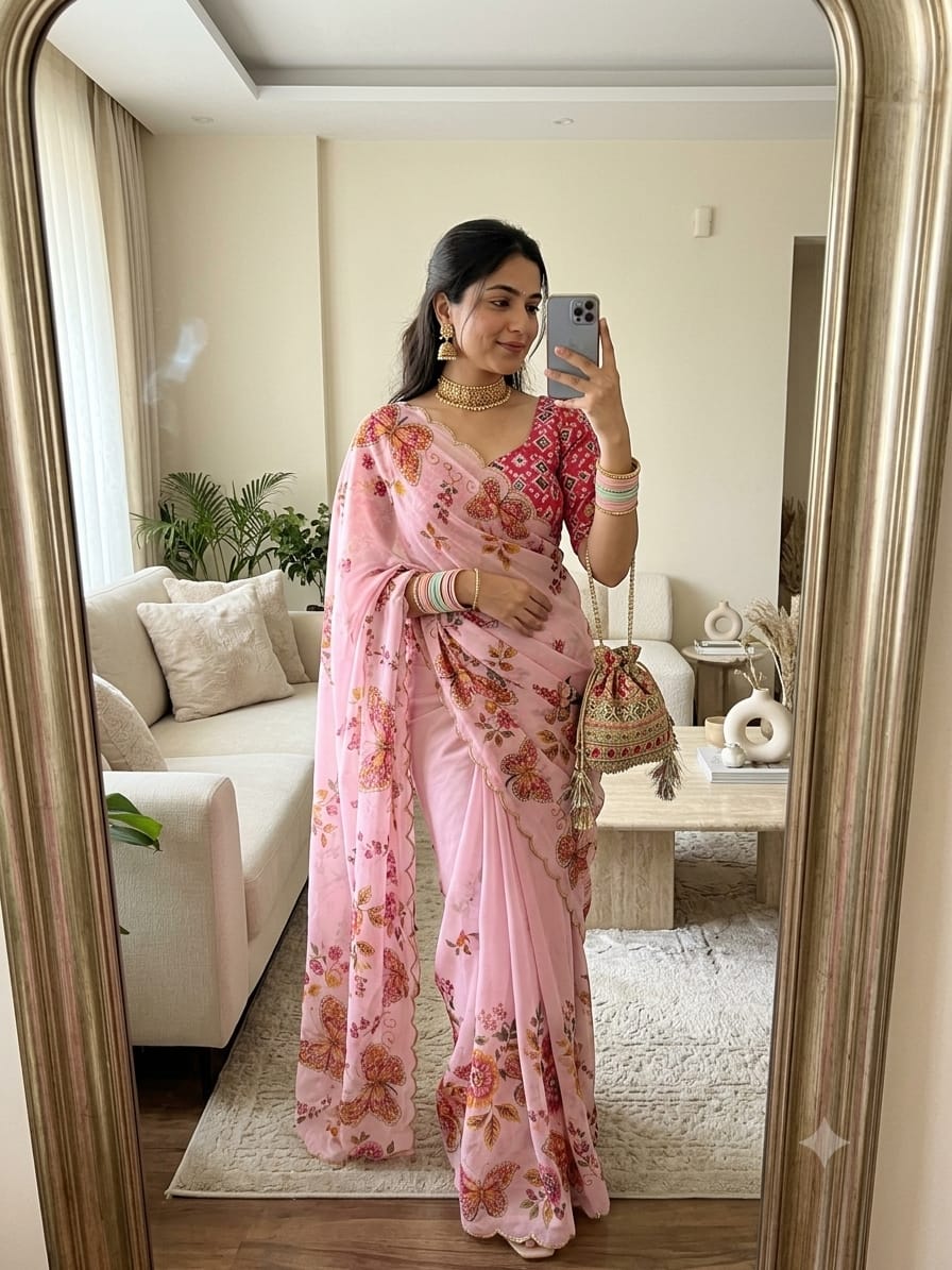 Butterfly saree Secondary image