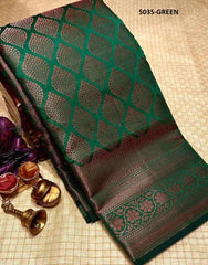 Kp Creation Sarees Are Crafted From Soft Lichi Silk Sarees With Rich Jacquard Work Across