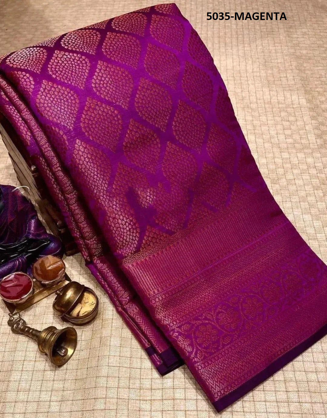 Kp Creation Sarees Are Crafted From Soft Lichi Silk Sarees With Rich Jacquard Work Across