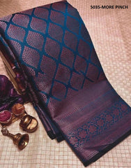 Kp Creation Sarees Are Crafted From Soft Lichi Silk Sarees With Rich Jacquard Work Across