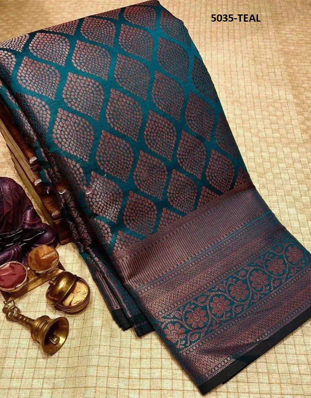 Kp Creation Sarees Are Crafted From Soft Lichi Silk Sarees With Rich Jacquard Work Across