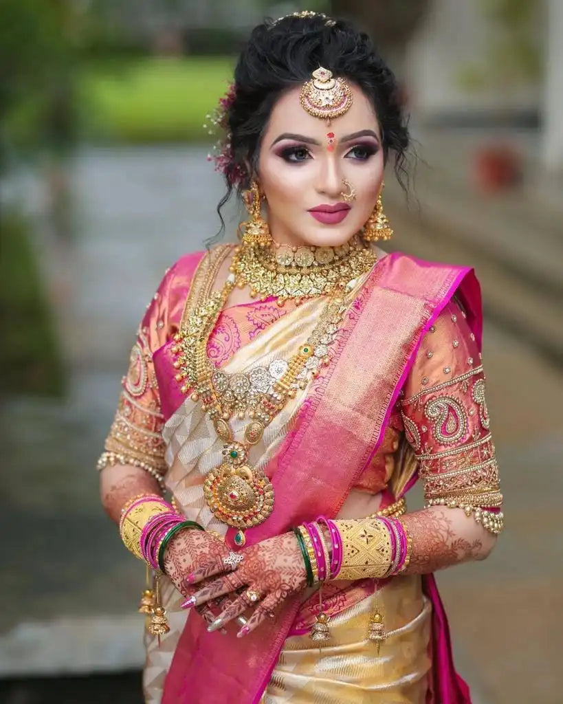 Kp Creation Sarees Feature Premium Soft Lichi Silk Cloth Known For Its Smooth Texture