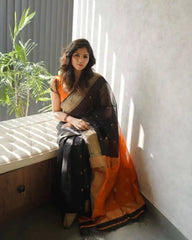KP CREATION Presents Sarees Crafted With Soft Lilac Slab Fabric Offering A Delicate And Comfortable Drape