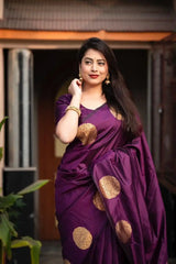 KP CREATION Sarees FeaCure Premium Soft Lichi Silk Cloth Known For Its Smooth Texture
