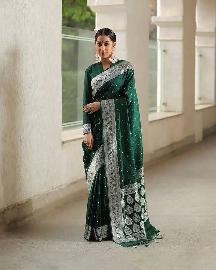 Kp Creation Sarees Feature Premium Soft Lichi Silk Cloth Known For Its Smooth Texture