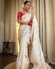 Kp Creation Sarees Feature Premium Soft Lichi Silk Cloth Known For Its Smooth Texture