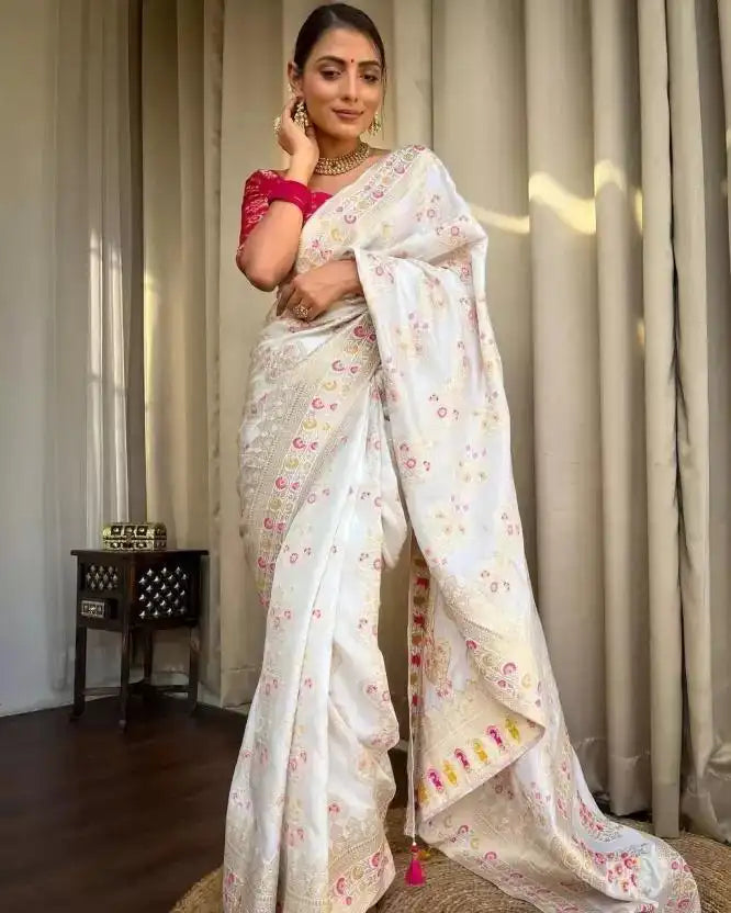 Kp Creation Sarees Feature Premium Soft Lichi Silk Cloth Known For Its Smooth Texture