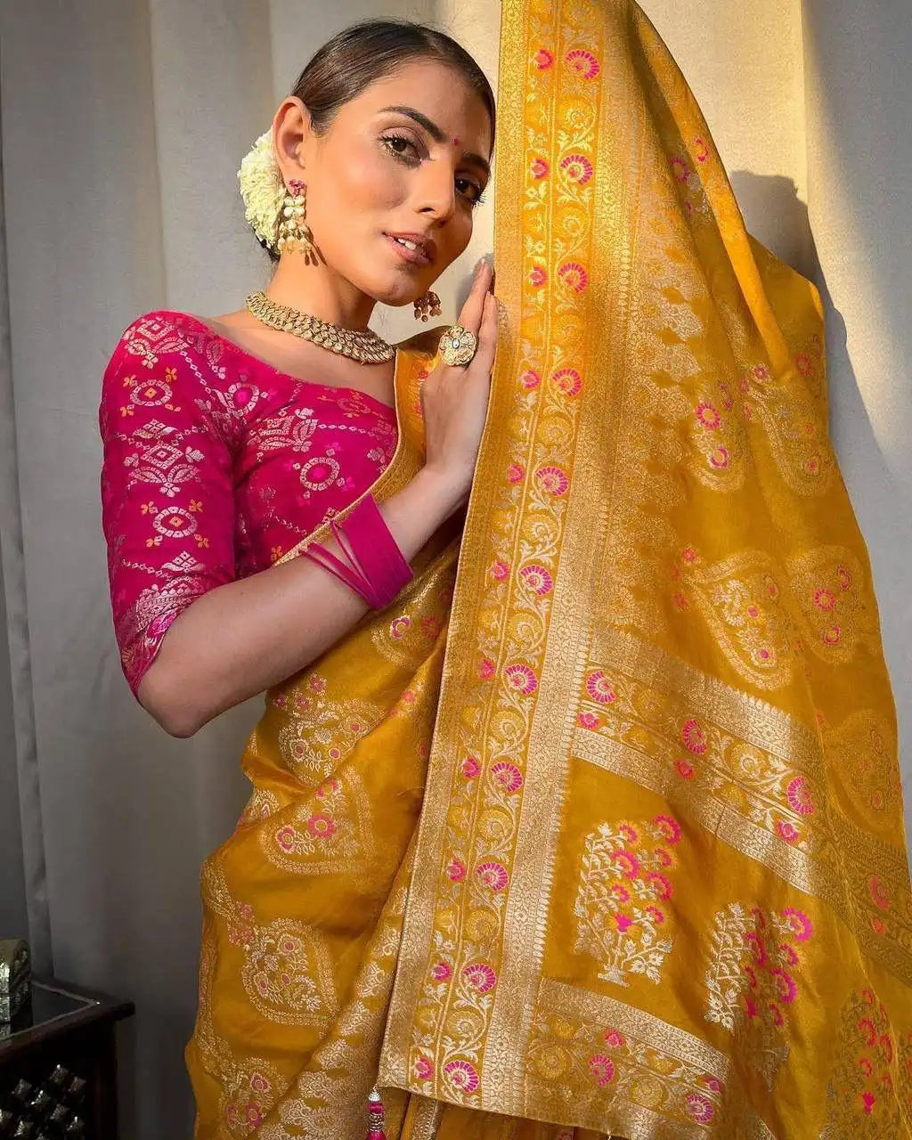 Kp Creation Sarees Feature Premium Soft Lichi Silk Cloth Known For Its Smooth Texture