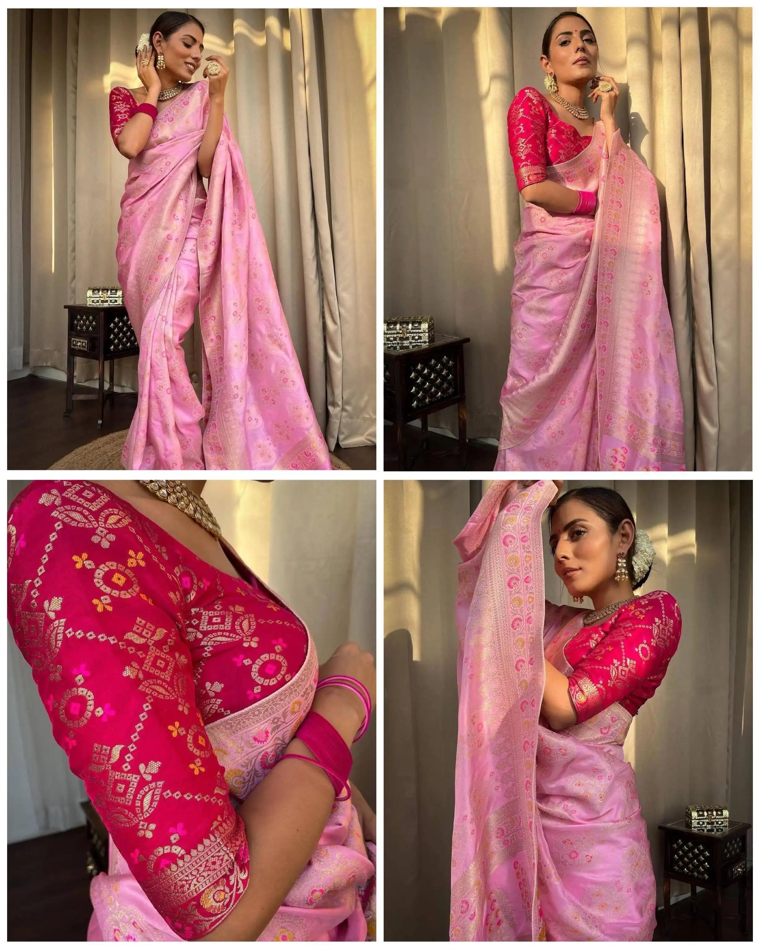 Kp Creation Sarees Feature Premium Soft Lichi Silk Cloth Known For Its Smooth Texture