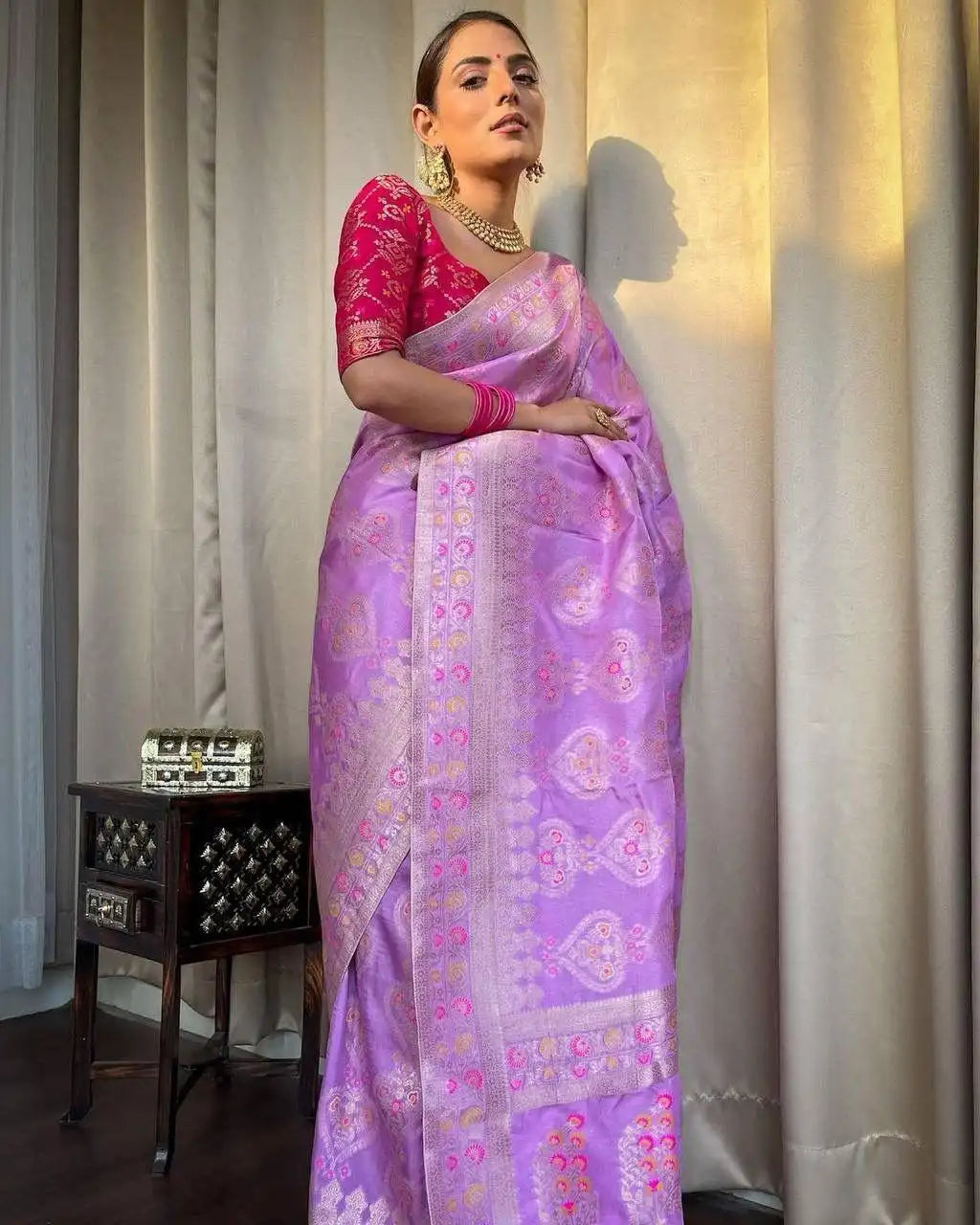 Kp Creation Sarees Feature Premium Soft Lichi Silk Cloth Known For Its Smooth Texture