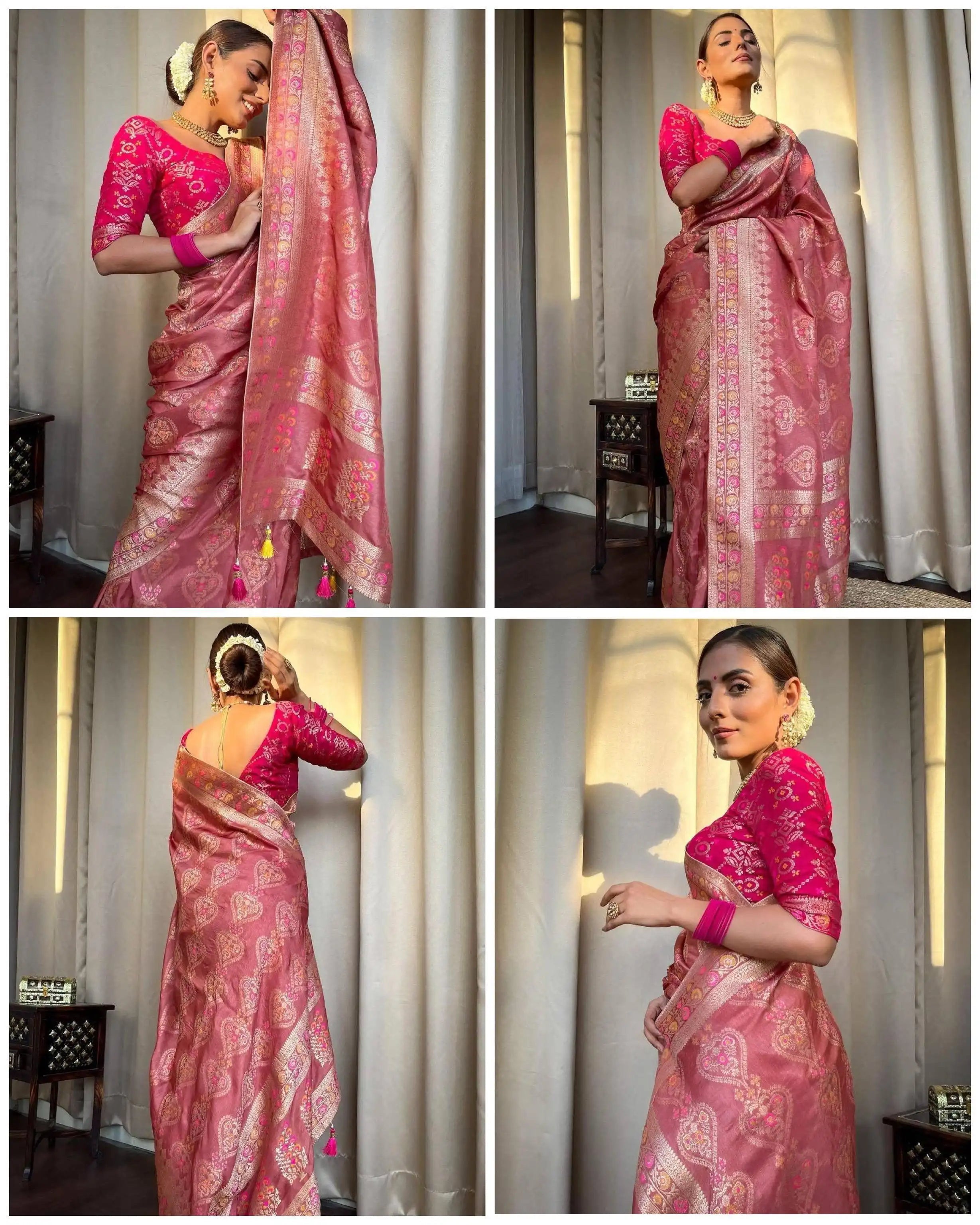 Kp Creation Sarees Feature Premium Soft Lichi Silk Cloth Known For Its Smooth Texture