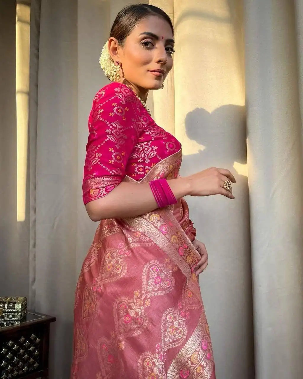 Kp Creation Sarees Feature Premium Soft Lichi Silk Cloth Known For Its Smooth Texture
