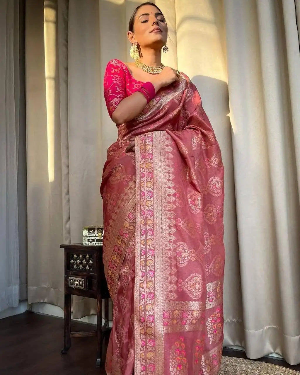 Kp Creation Sarees Feature Premium Soft Lichi Silk Cloth Known For Its Smooth Texture