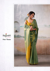Rajpath Fabrics Sarees With Pure Handloom Tissue Sarees With Vibrant Color