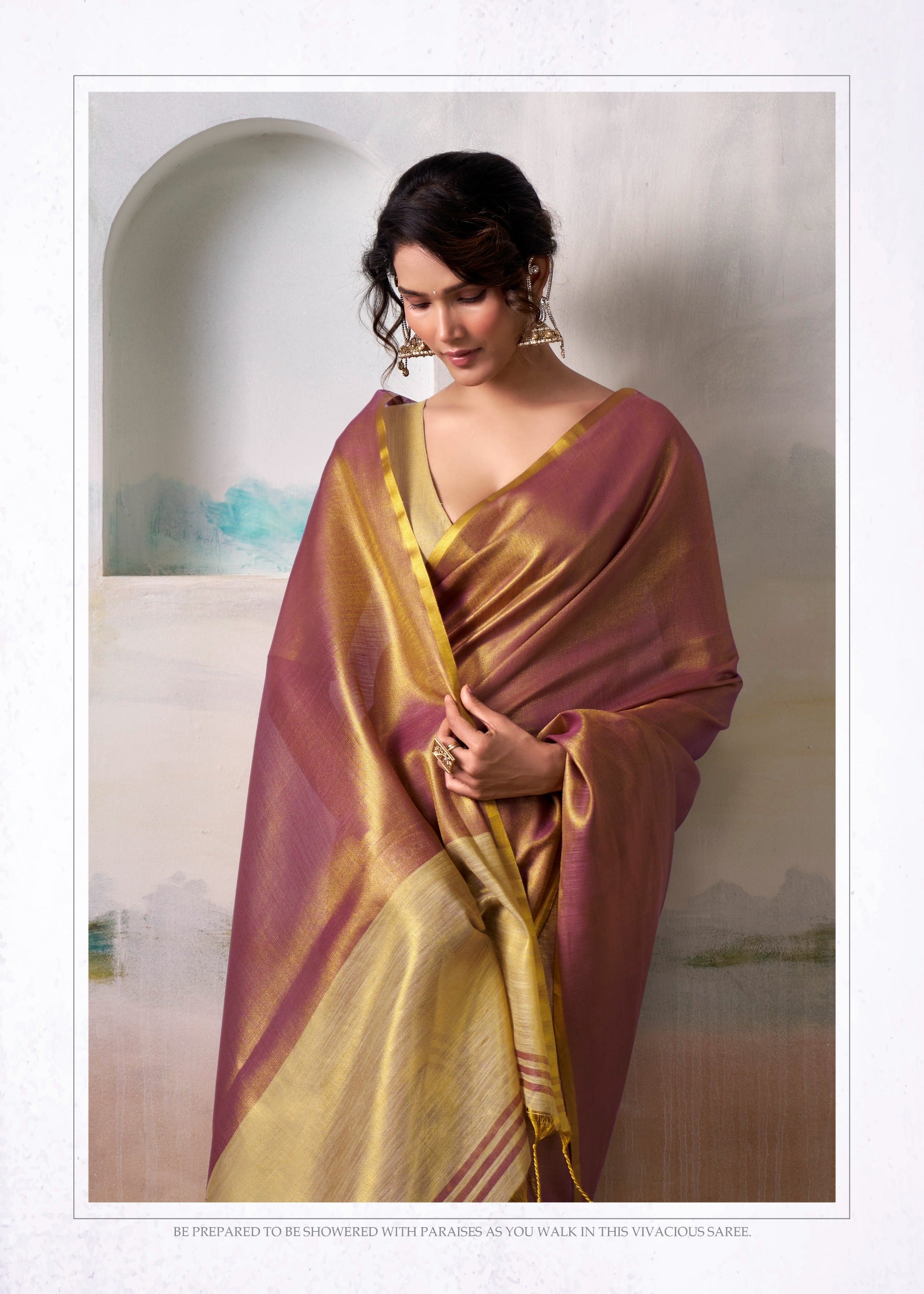 Rajpath Fabrics Sarees With Pure Handloom Tissue Sarees With Vibrant Color