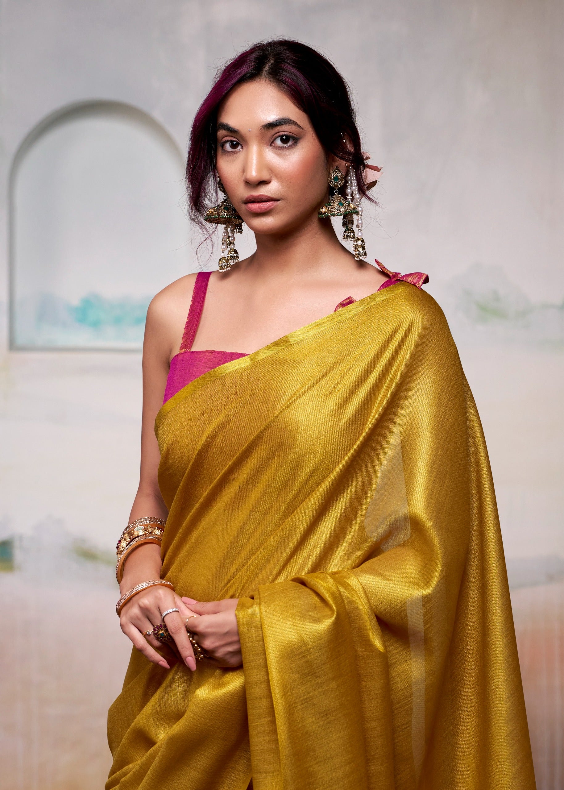 Rajpath Fabrics Sarees With Pure Handloom Tissue Sarees With Vibrant Color