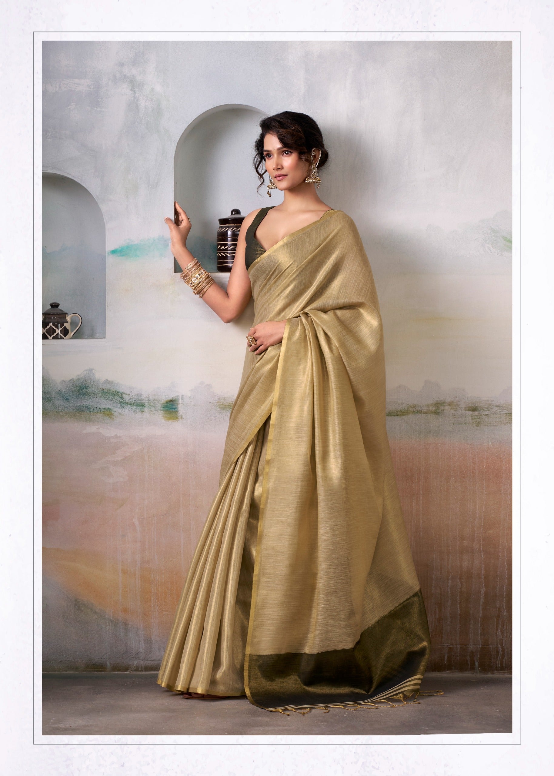 Rajpath Fabrics Sarees With Pure Handloom Tissue Sarees With Vibrant Color