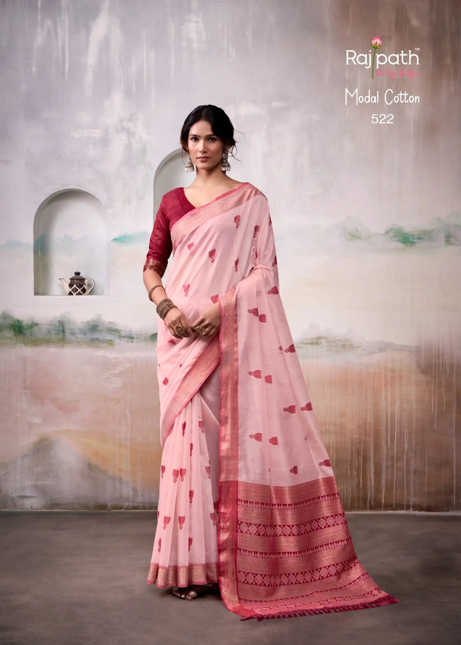 RajPath Fabrics Sarees Crafted From Modal Cotton Blend Offer A Perfect Balance Of Softness And Durability