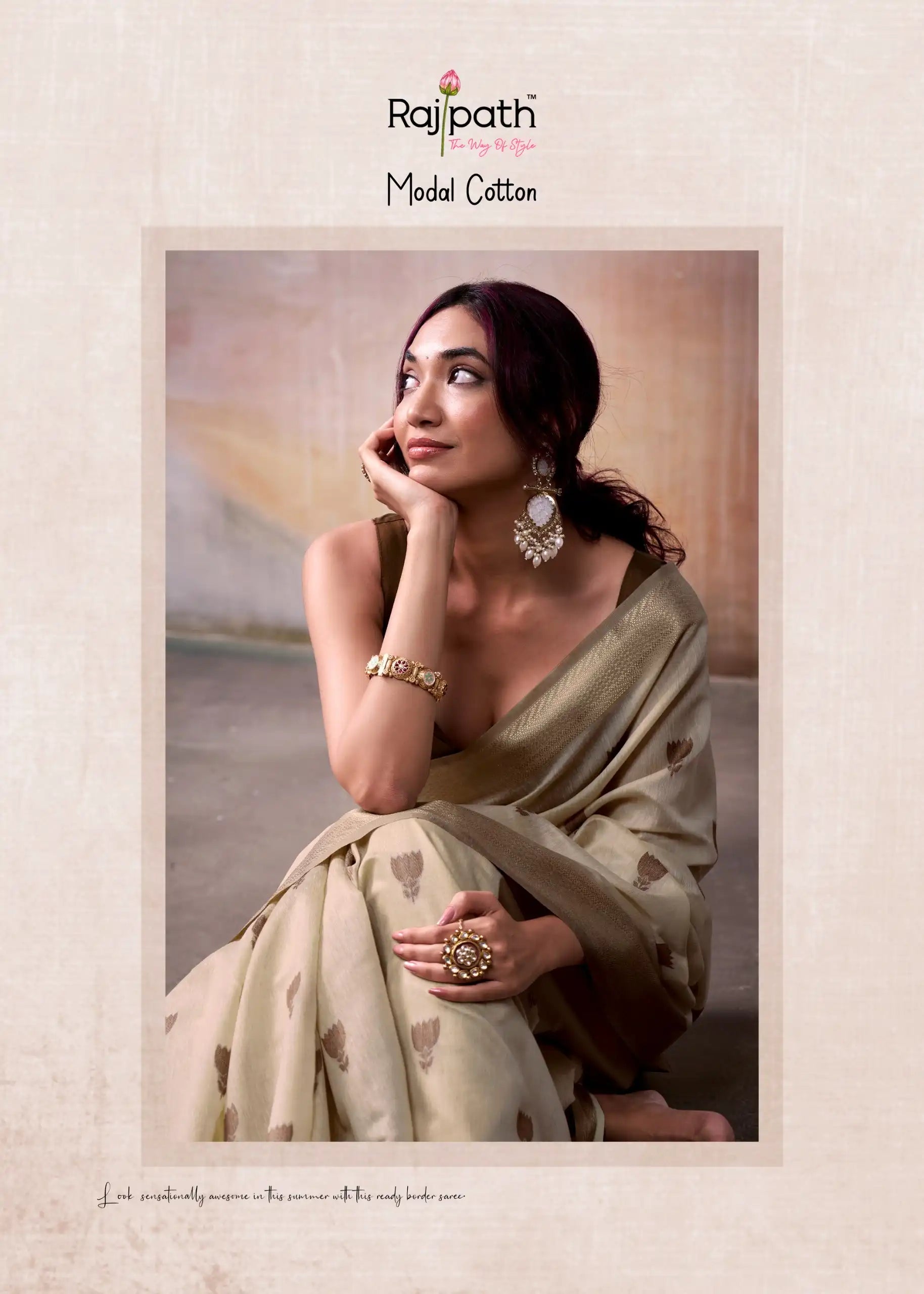 RajPath Fabrics Sarees Crafted From Modal Cotton Blend Offer A Perfect Balance Of Softness And Durability