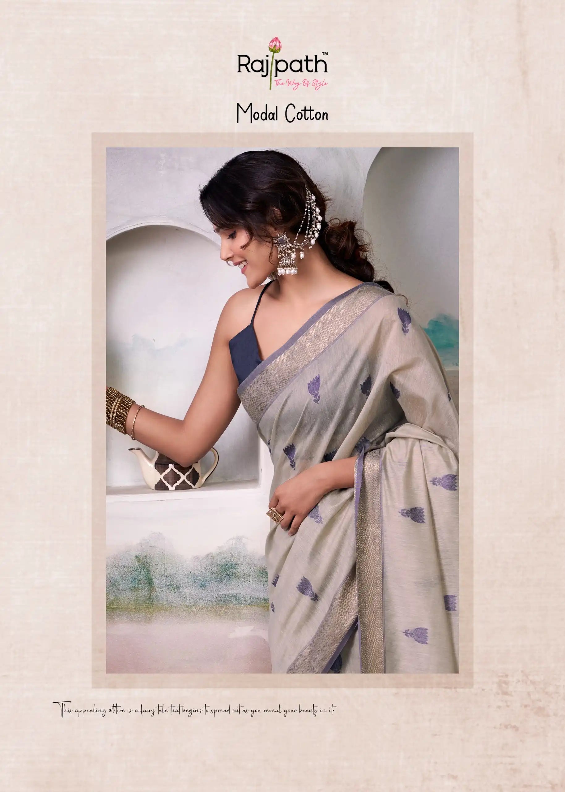 RajPath Fabrics Sarees Crafted From Modal Cotton Blend Offer A Perfect Balance Of Softness And Durability