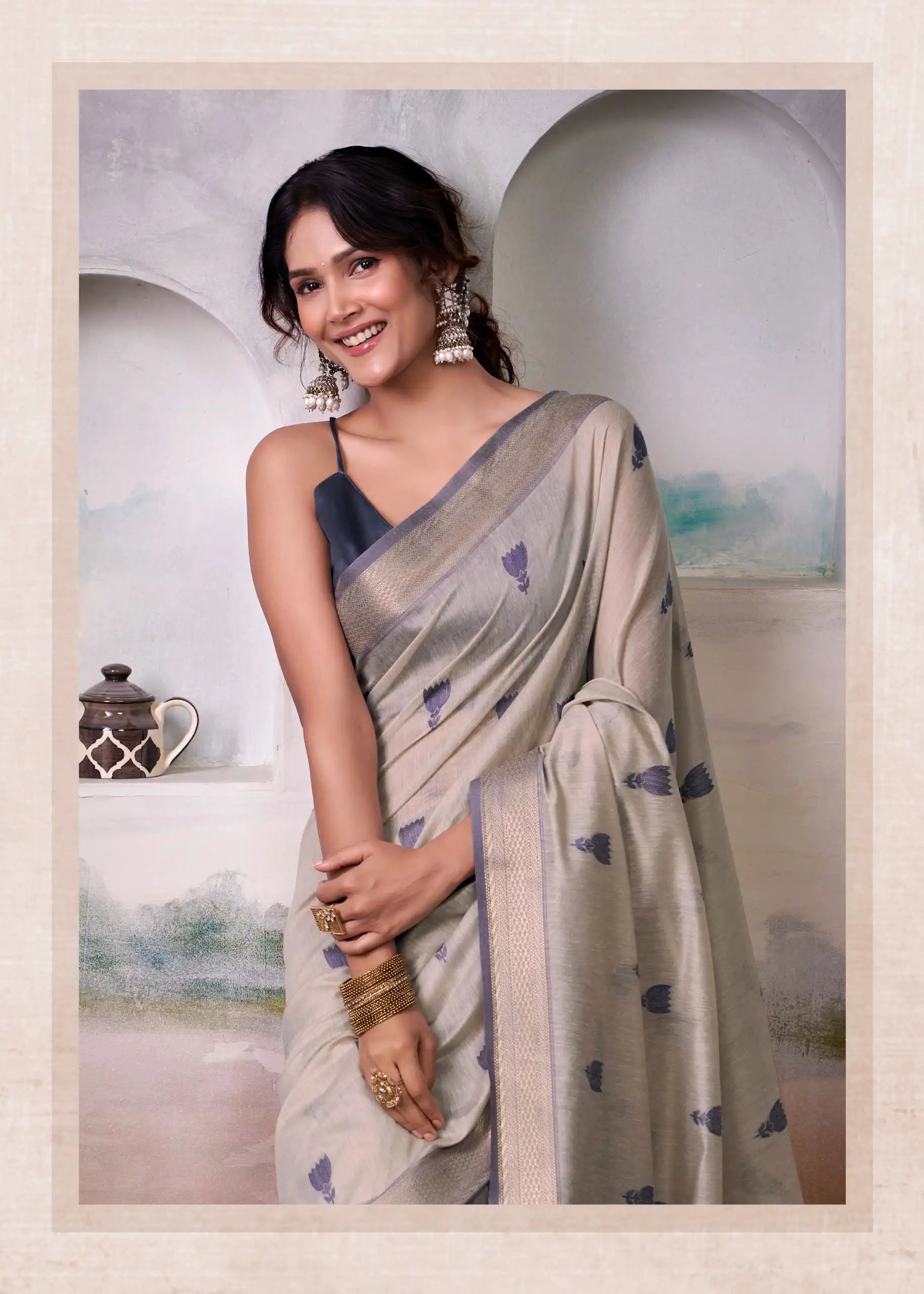 RajPath Fabrics Sarees Crafted From Modal Cotton Blend Offer A Perfect Balance Of Softness And Durability