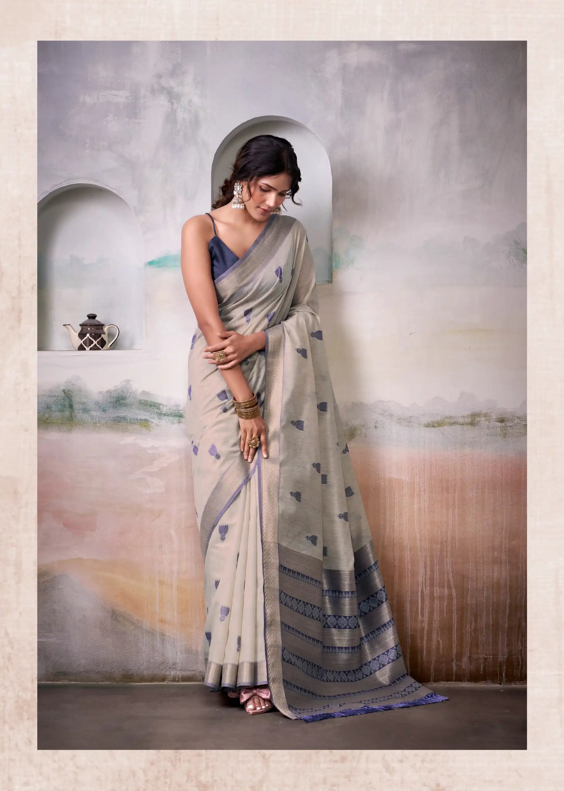 RajPath Fabrics Sarees Crafted From Modal Cotton Blend Offer A Perfect Balance Of Softness And Durability