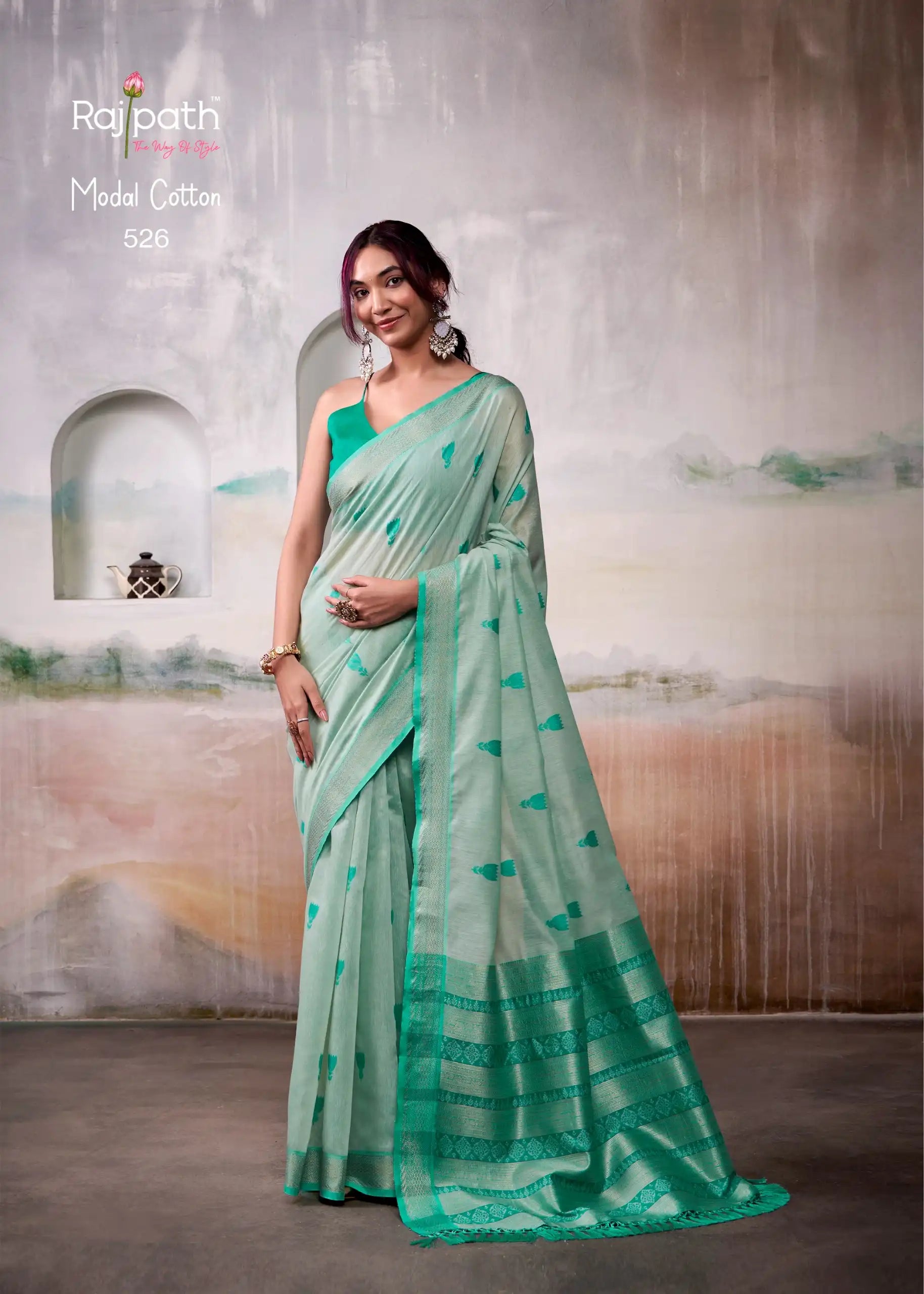 RajPath Fabrics Sarees Crafted From Modal Cotton Blend Offer A Perfect Balance Of Softness And Durability
