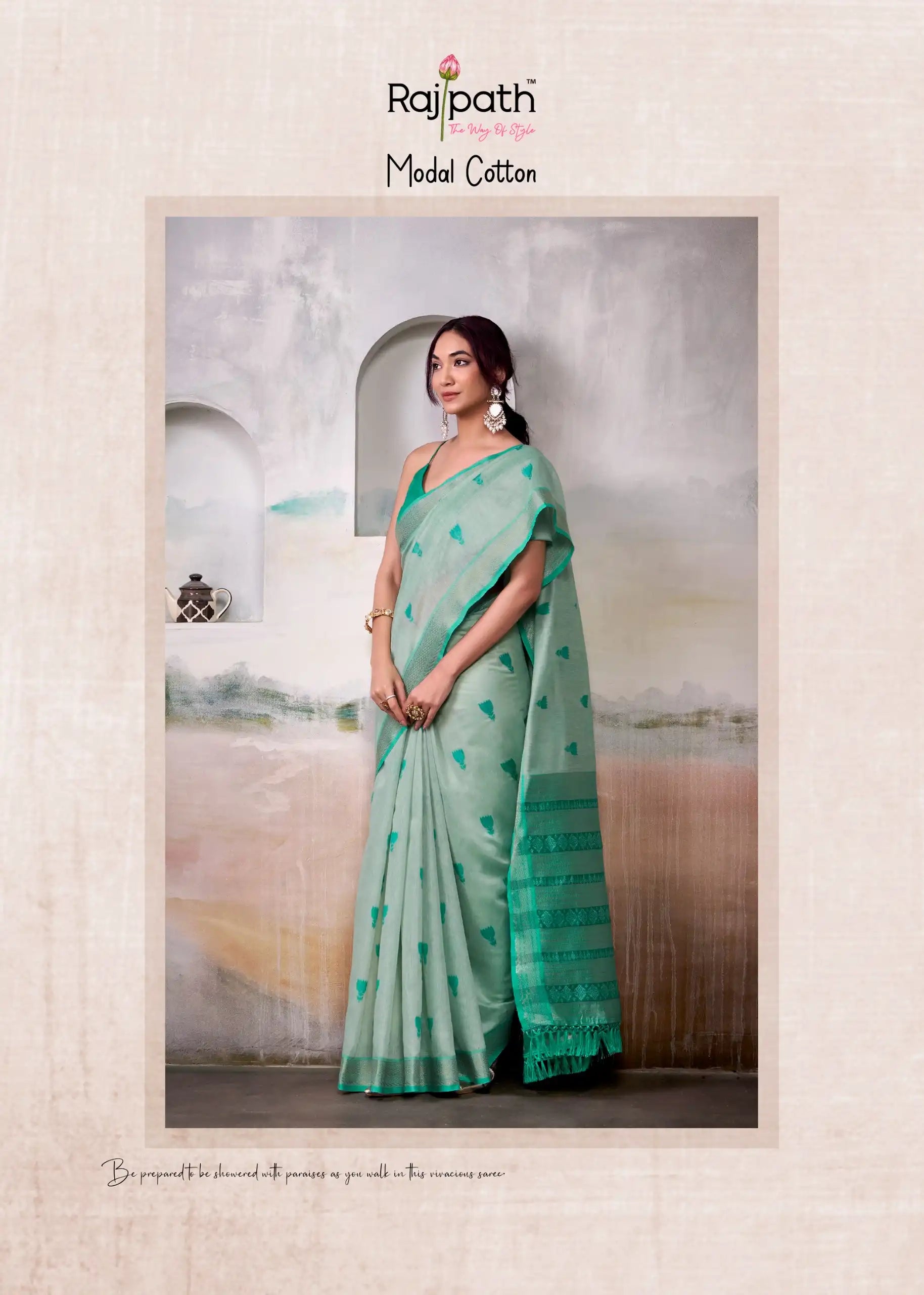 RajPath Fabrics Sarees Crafted From Modal Cotton Blend Offer A Perfect Balance Of Softness And Durability