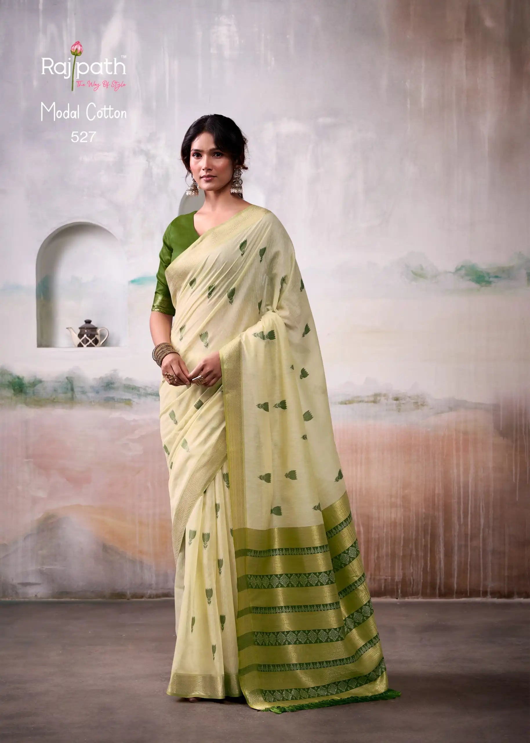 RajPath Fabrics Sarees Crafted From Modal Cotton Blend Offer A Perfect Balance Of Softness And Durability