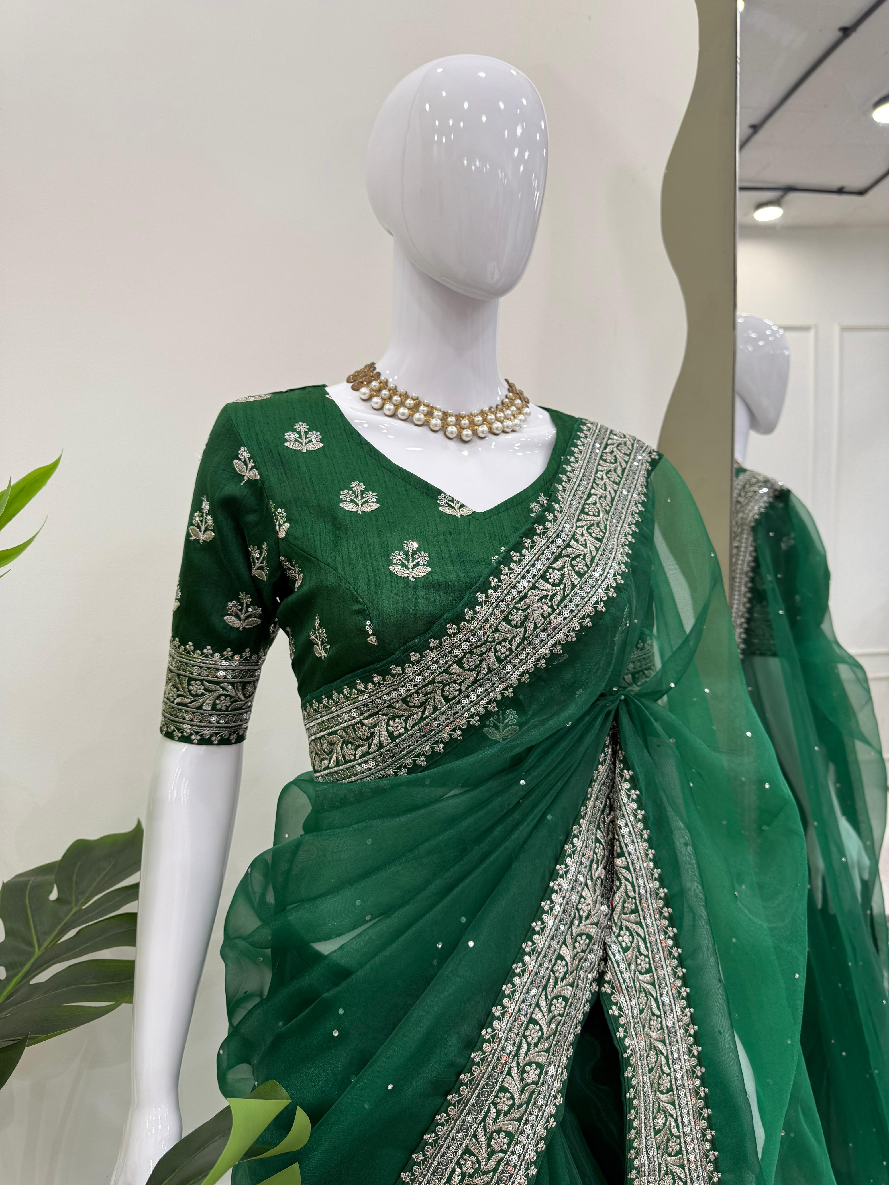 KD Deginerr Embellished Chiffon Saree Collection – Elegant and Stunning Designs