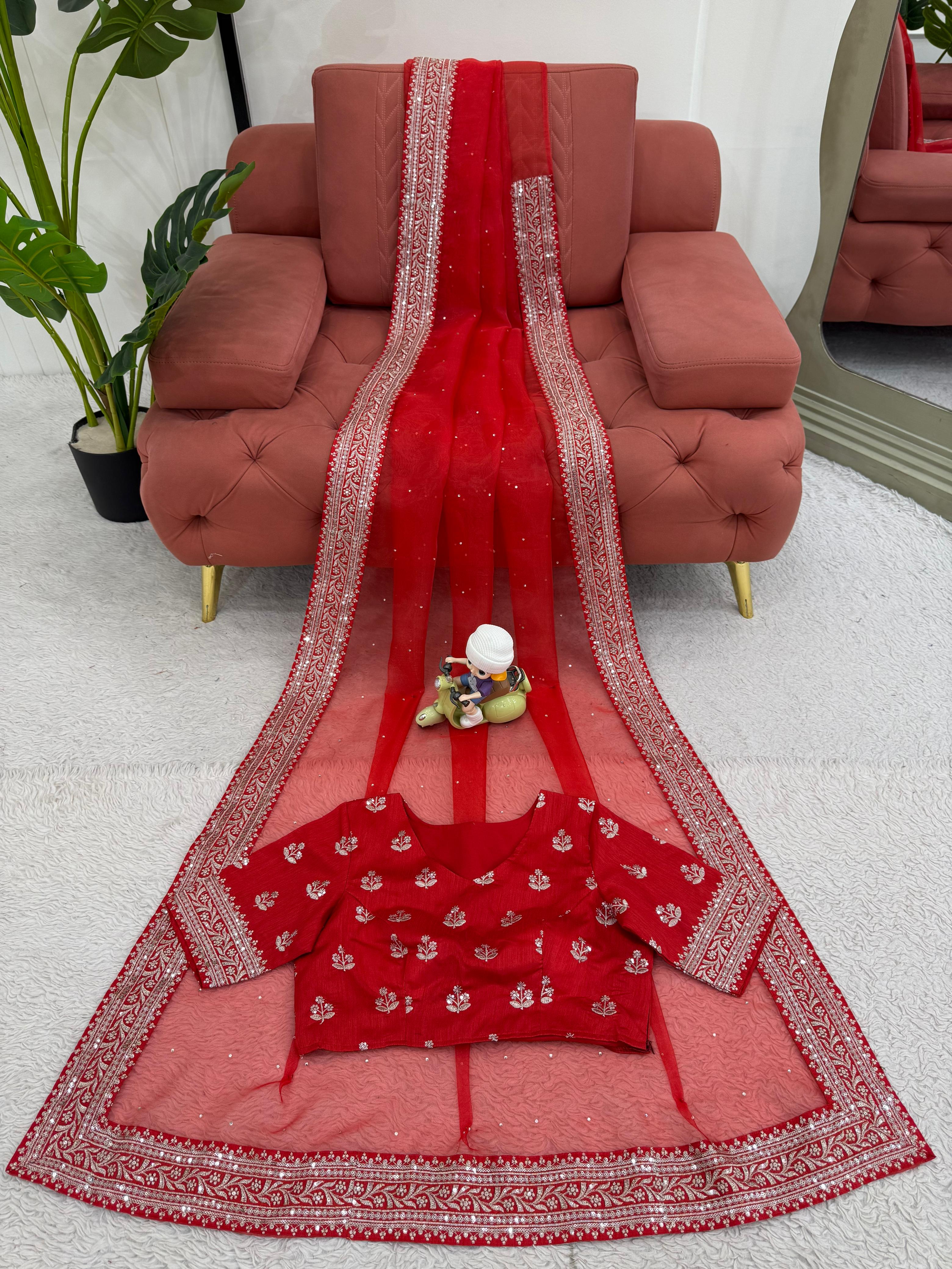 KD Deginerr Embellished Chiffon Saree Collection – Elegant and Stunning Designs