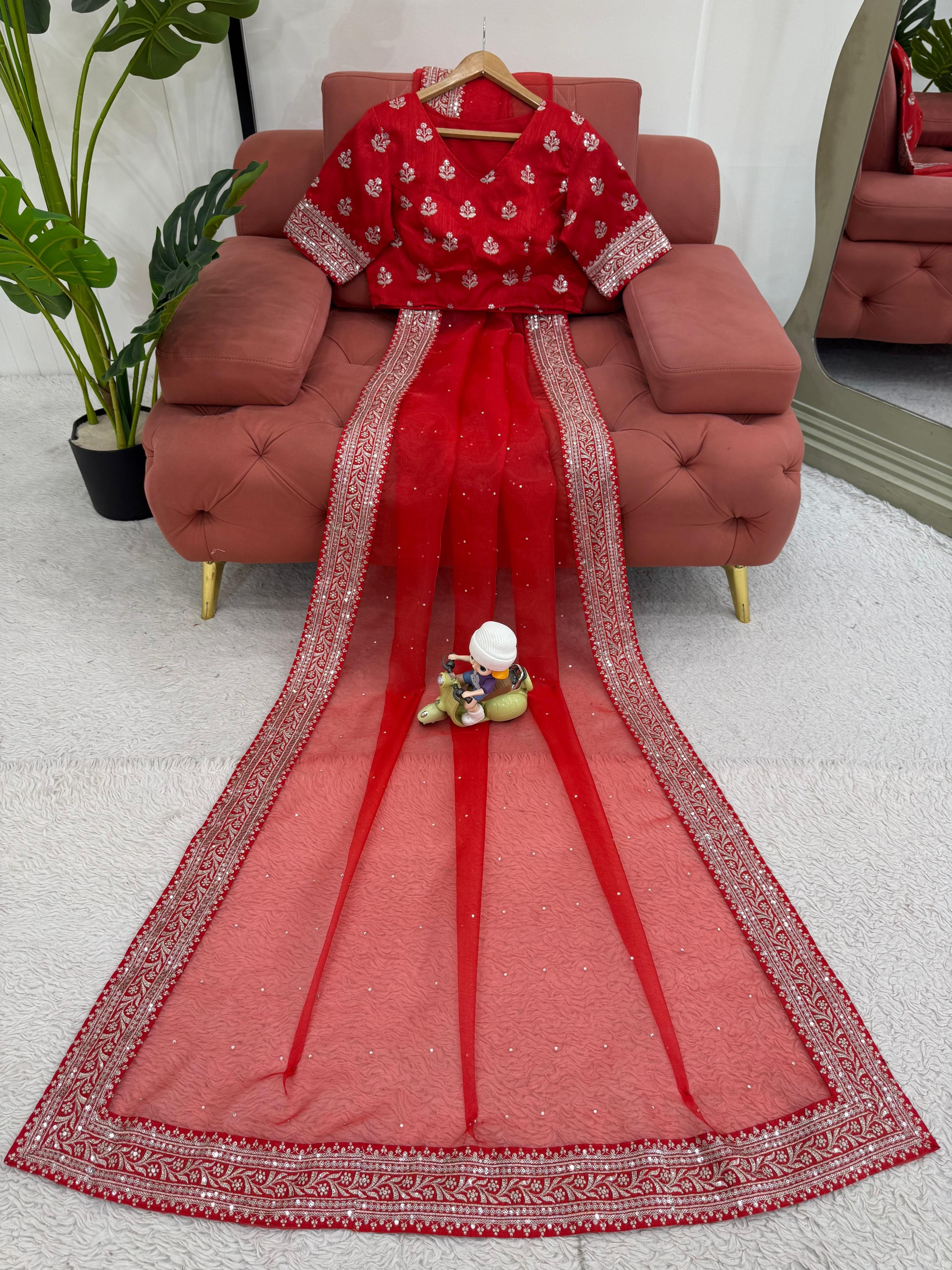 KD Deginerr Embellished Chiffon Saree Collection – Elegant and Stunning Designs