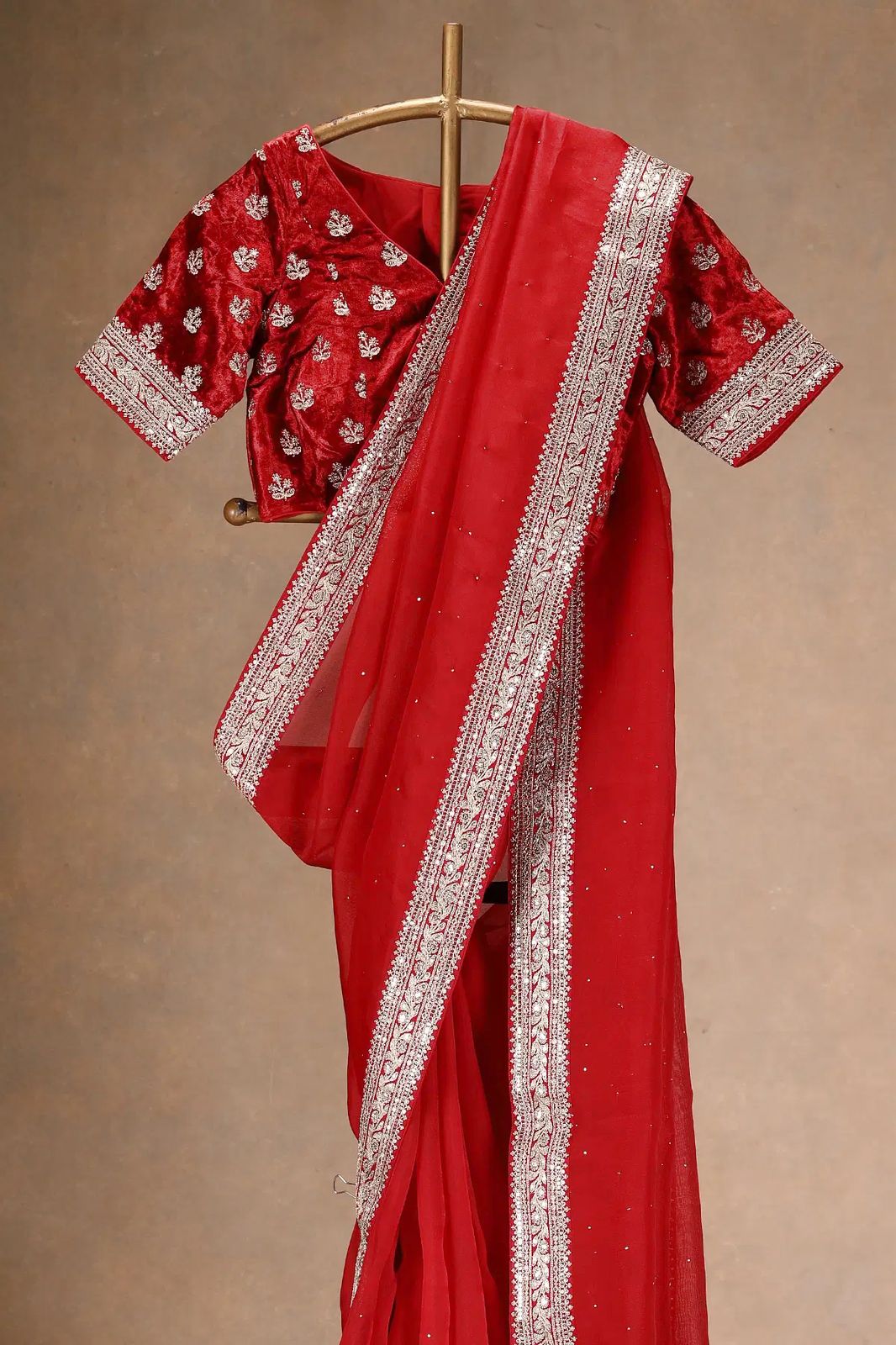 KD Deginerr Embellished Chiffon Saree Collection – Elegant and Stunning Designs