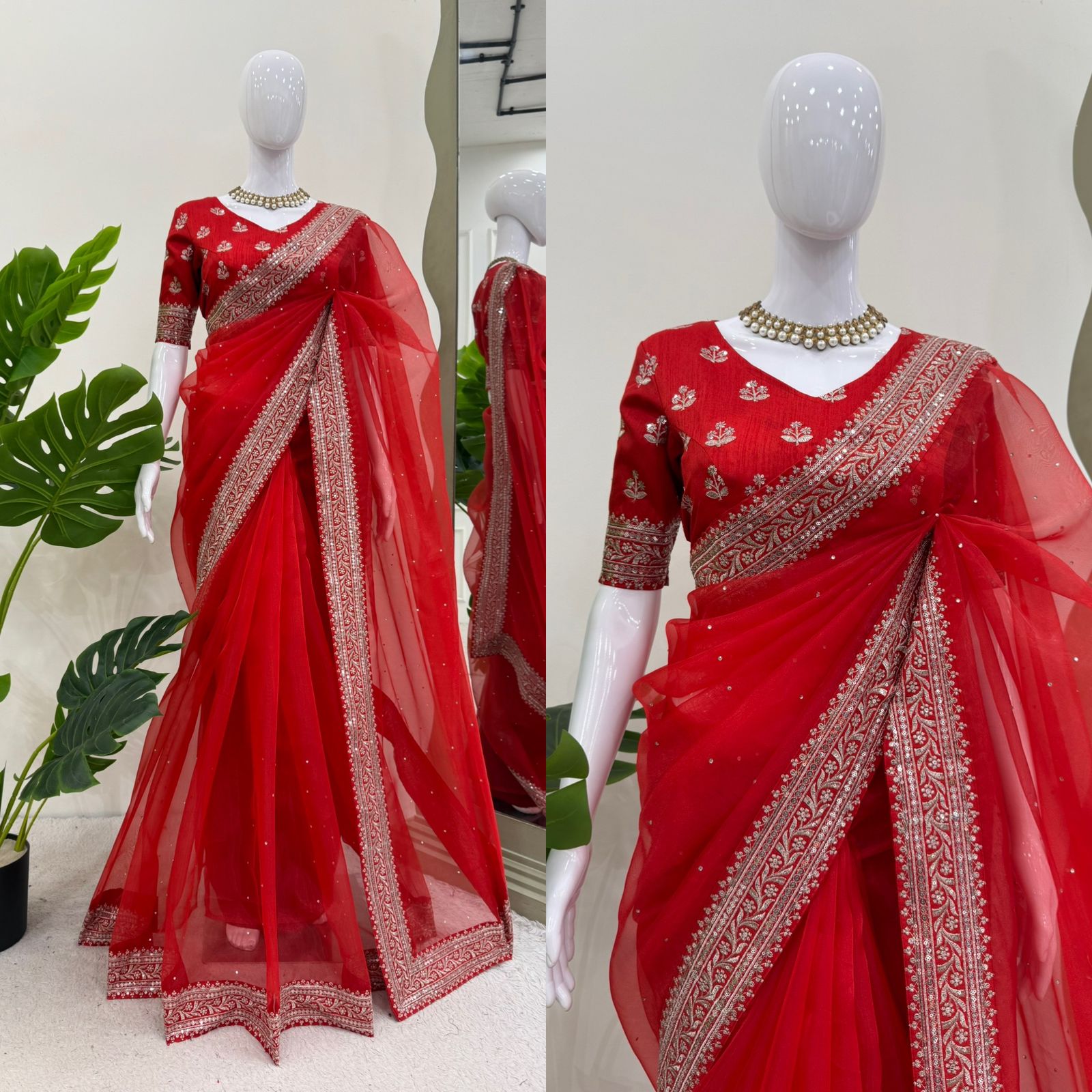 KD Deginerr Embellished Chiffon Saree Collection – Elegant and Stunning Designs