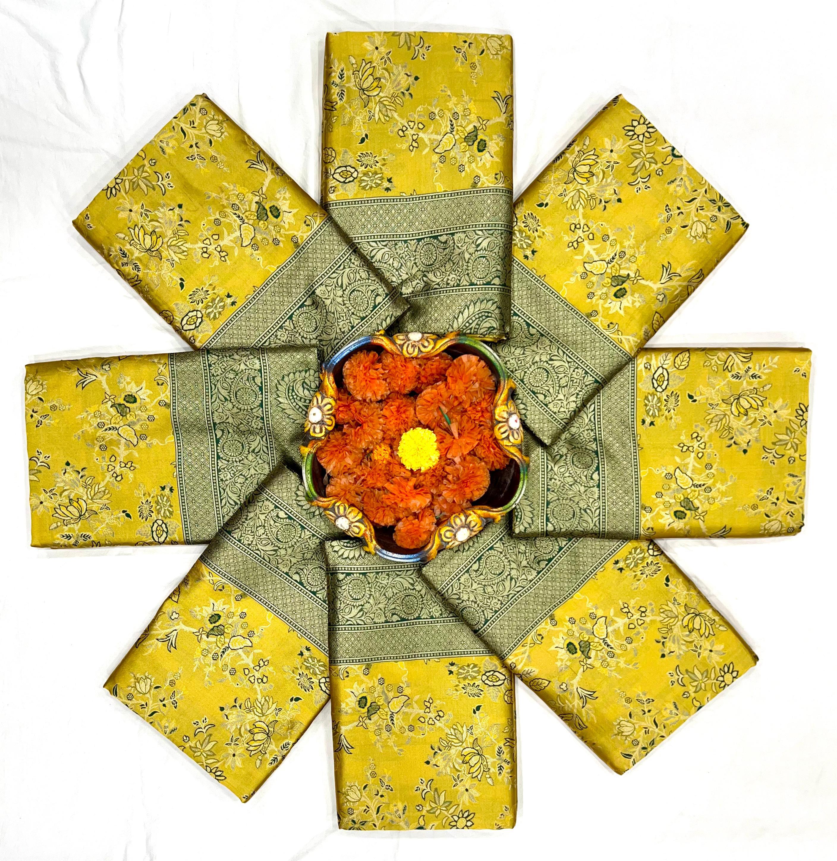 Kp Creation Sarees Highly Crafted From Soft Lichi Silk Sarees With Rich Jacquard Work Pallu