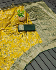Kp Creation Sarees Highly Crafted From Soft Lichi Silk Sarees With Rich Jacquard Work Pallu