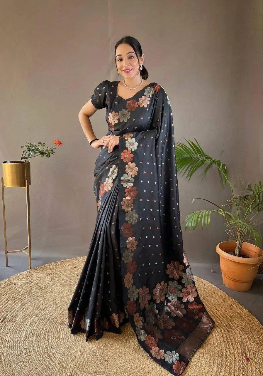 Kp Creation Sarees Feature Premium Soft Lichi Silk Cloth Known For Its Smooth Texture With Jacquard Work