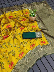 KP CREATION Elephant Print Silk Saree Collection