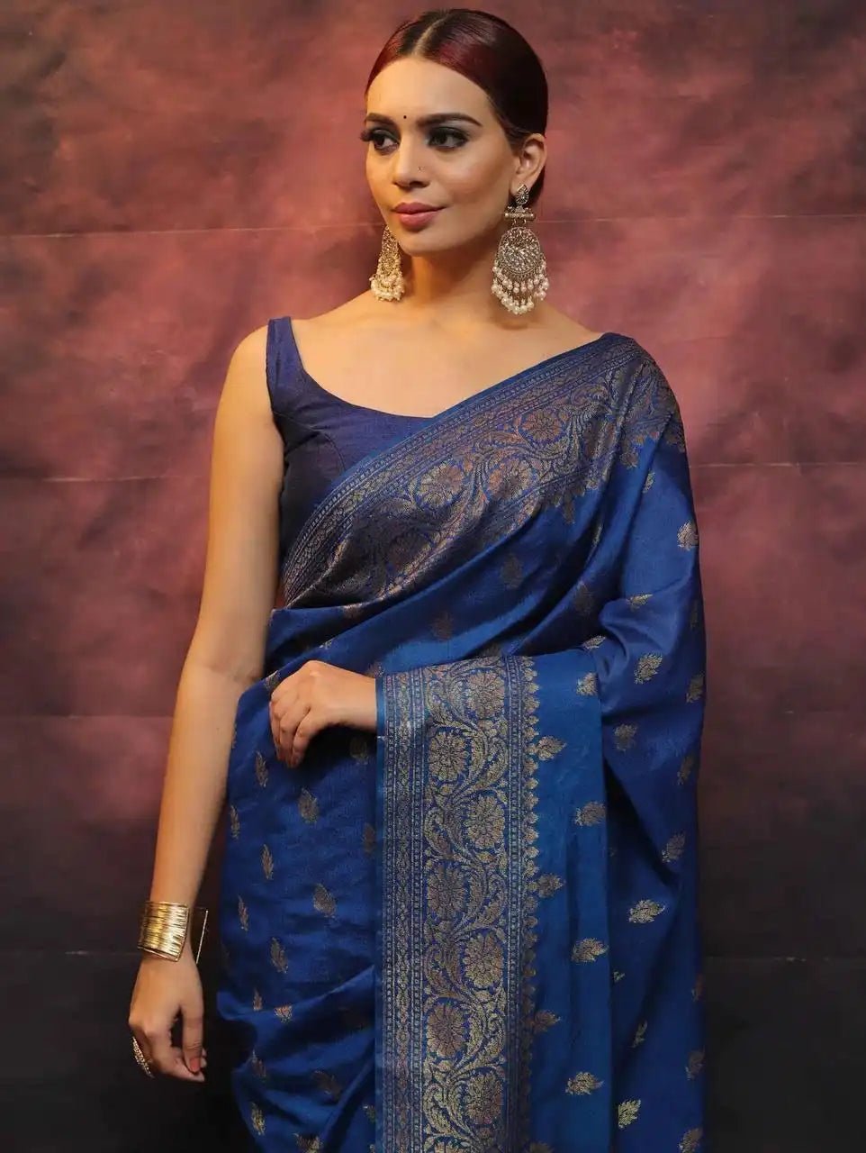 Kp Creation Sarees Feature Premium Soft Lichi Silk Fabric Known For its Smooth Texture