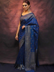 Kp Creation Sarees Feature Premium Soft Lichi Silk Fabric Known For its Smooth Texture