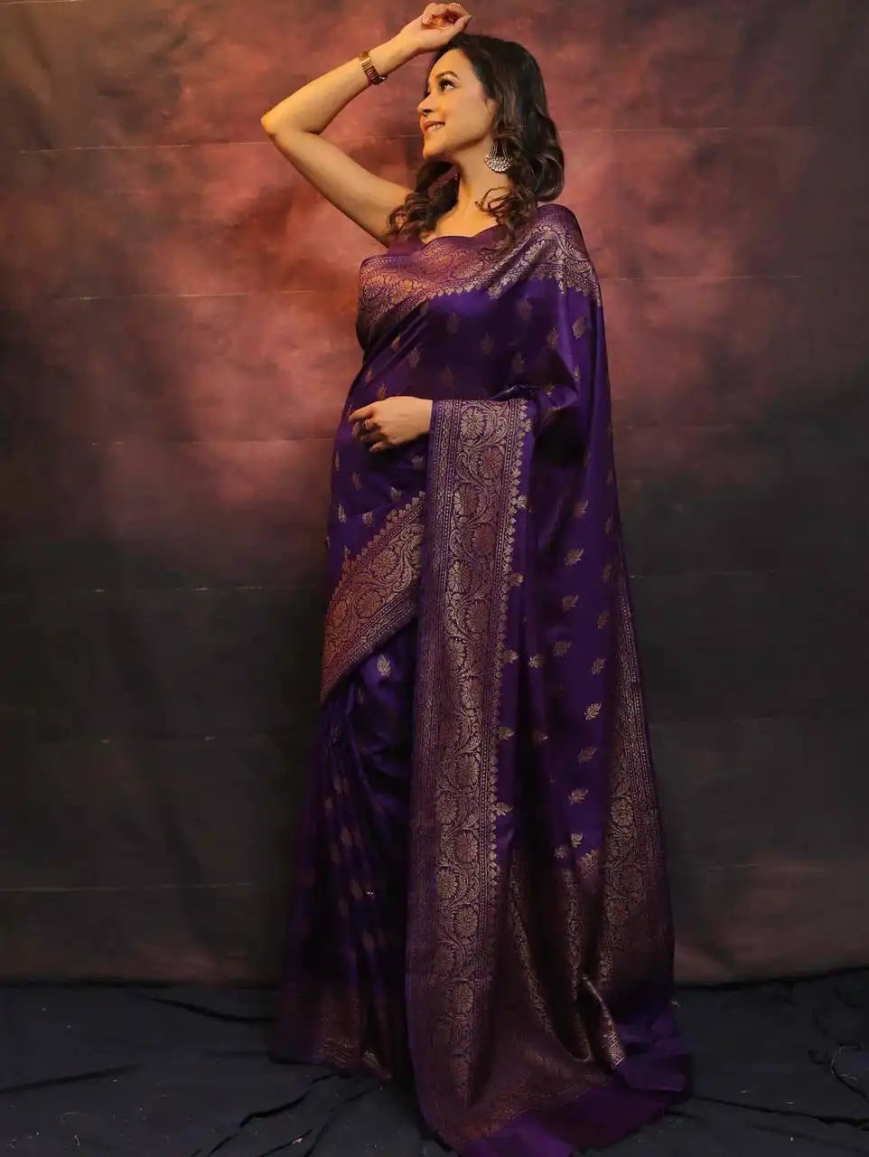 Kp Creation Sarees Feature Premium Soft Lichi Silk Fabric Known For its Smooth Texture