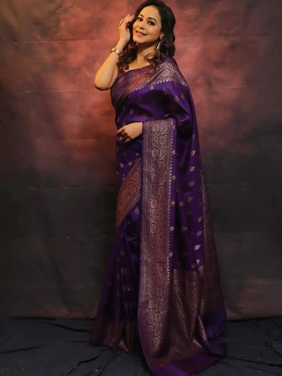 Kp Creation Sarees Feature Premium Soft Lichi Silk Fabric Known For its Smooth Texture