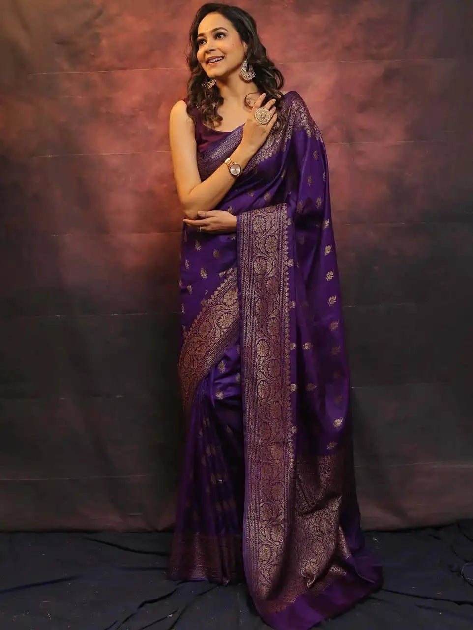 Kp Creation Sarees Feature Premium Soft Lichi Silk Fabric Known For its Smooth Texture