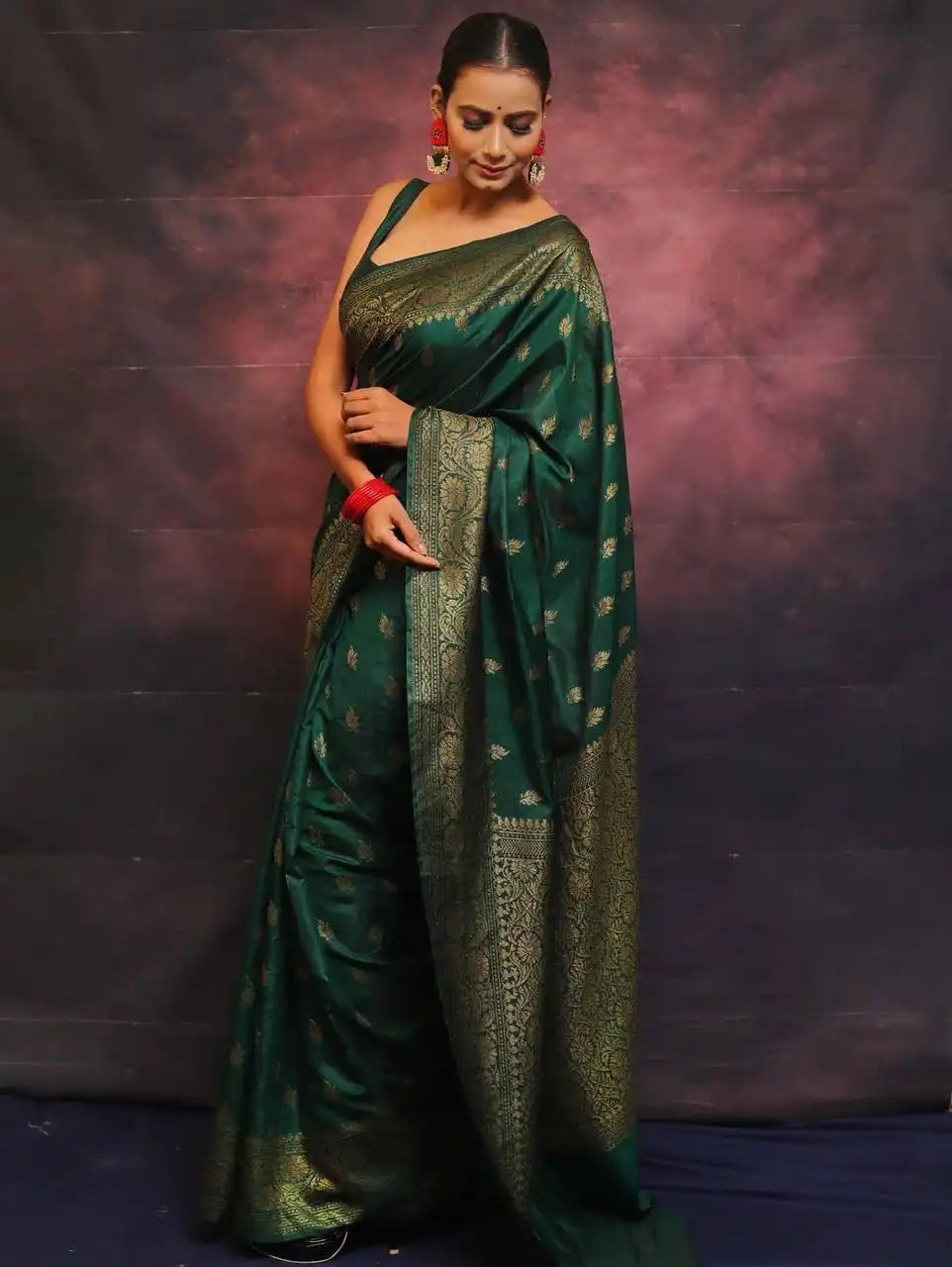 Kp Creation Sarees Feature Premium Soft Lichi Silk Fabric Known For its Smooth Texture