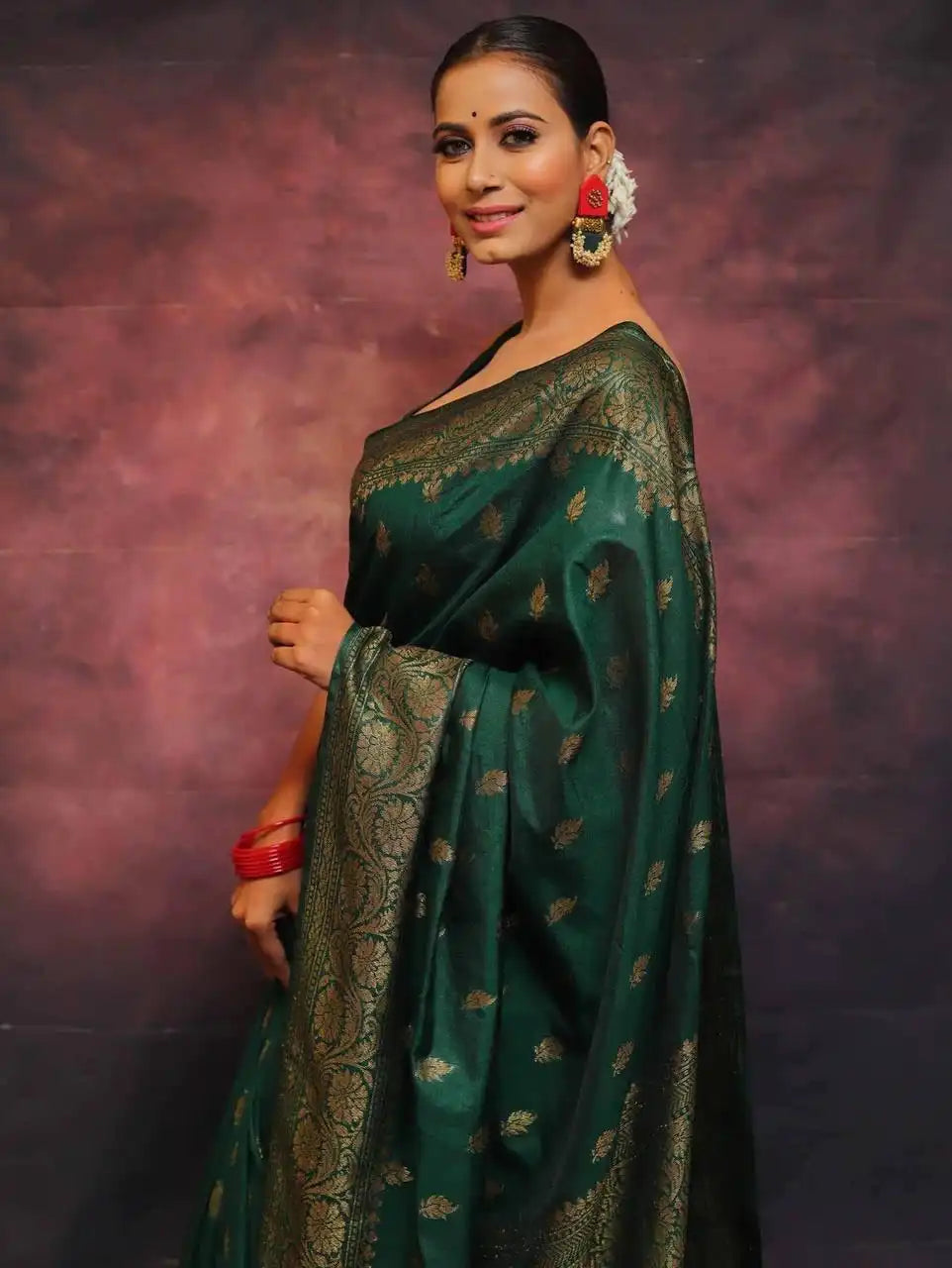 Kp Creation Sarees Feature Premium Soft Lichi Silk Fabric Known For its Smooth Texture