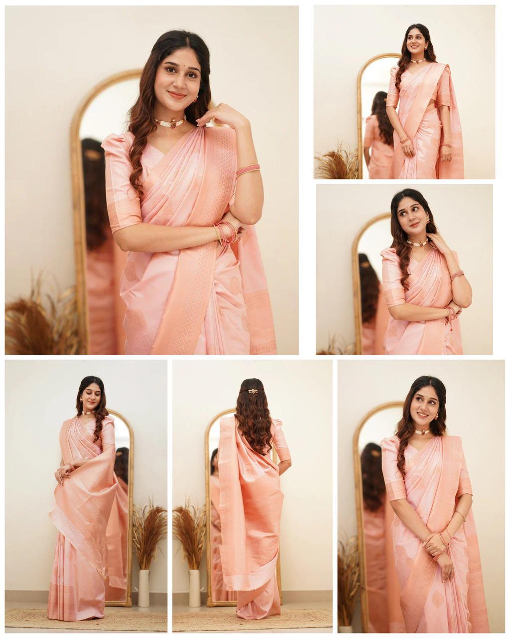 Kp Creation Sarees Are Crafted From Soft Lichi Silk Sarees And Offering The Rich Jacquard Work  on Pallu