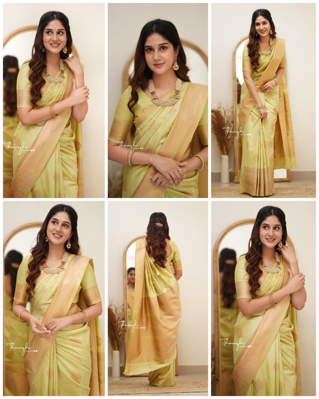 Kp Creation Sarees Are Crafted From Soft Lichi Silk Sarees And Offering The Rich Jacquard Work  on Pallu