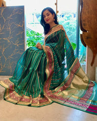 KP Creation Sarees Feature Premium Soft Lichi Silk Cloth Known For Its Smooth Texture